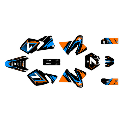 KTM 125SX, 250SX & 380SX graphics kit 1998-2000 bold series cyan