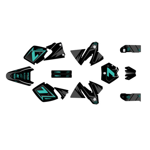 KTM 125SX, 250SX & 380SX graphics kit 1998-2000 bold series teal-shift