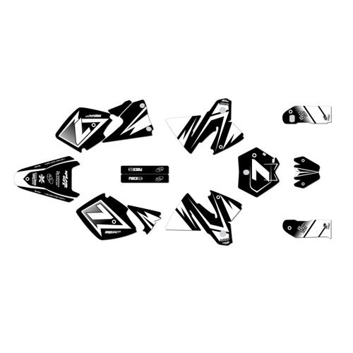 ktm 380sx graphics kit 1998-2000 bold series white