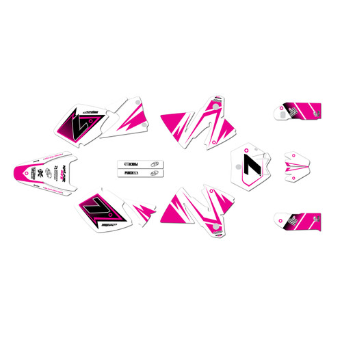ktm 380sx graphics kit 1998-2000 bold series magenta-shift