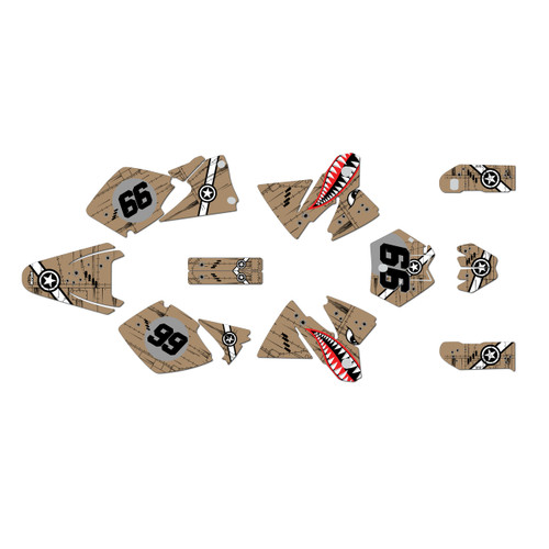 ktm 200sx graphics kit 1998-2000 predator series tan