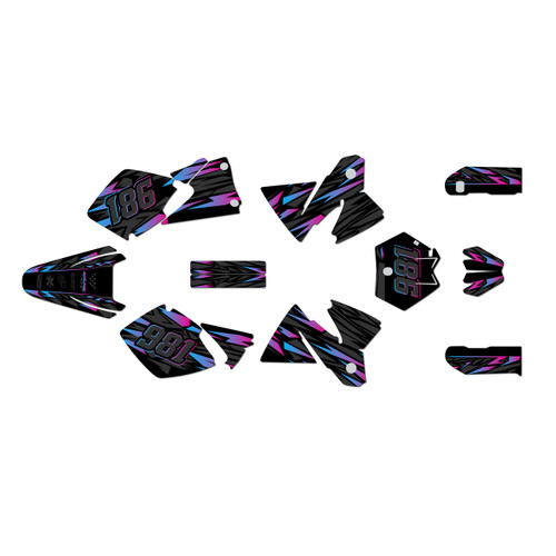 KTM 125SX, 200SX, 250SX & 380SX graphics kit 1998-2000 twitch series magenta-shift