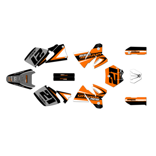 KTM 400SX graphics kit 1998-1999 orange-crew series orange