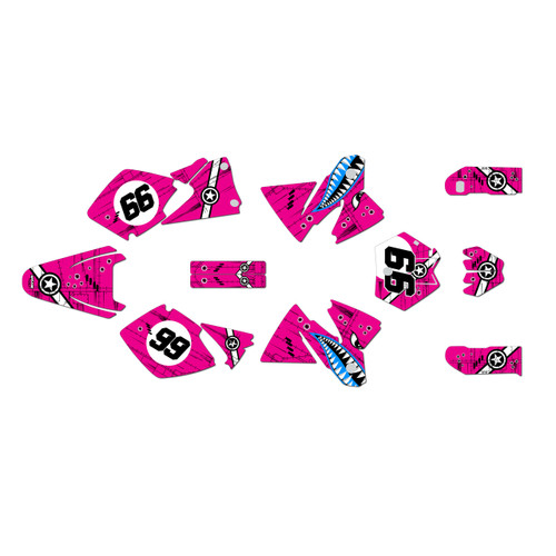 KTM 400SX graphics kit 1998-1999 predator series magenta