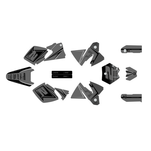 KTM 400SX graphics kit 1998-1999 razor series smoke