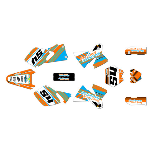 KTM 400SX graphics kit 1998-1999 split series orange