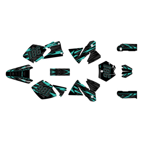 KTM 400SX graphics kit 1998-1999 twitch series teal