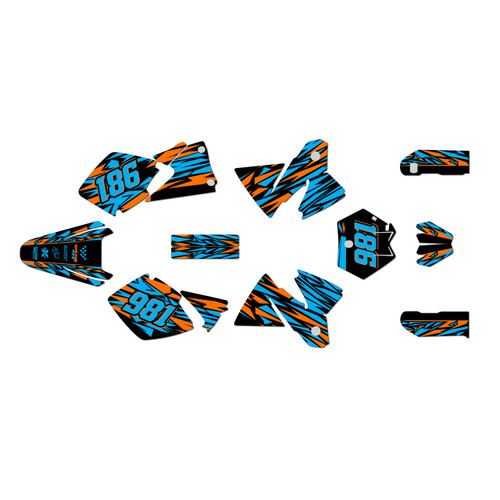 ktm 400sx graphics kit 1998-1999 twitch series cyan