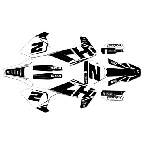 husqvarna tc65 graphics kit 2016-2023 bold series white