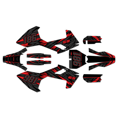 husqvarna tc65 graphics kit 2016-2023 twitch series red