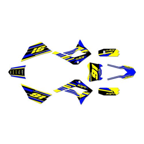 kayo td125 graphics kit 2021-2026 coil series blue