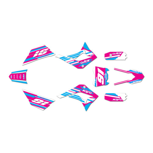 kayo td125 graphics kit 2021-2023 coil series magenta