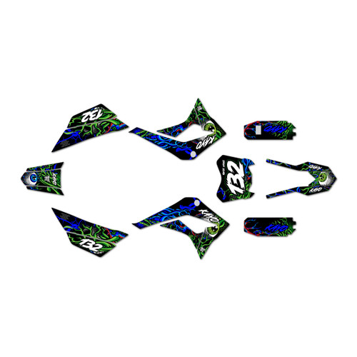 kayo td125 graphics kit 2021-2023 core series blue