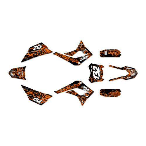 kayo td125 graphics kit 2021-2023 core series orange