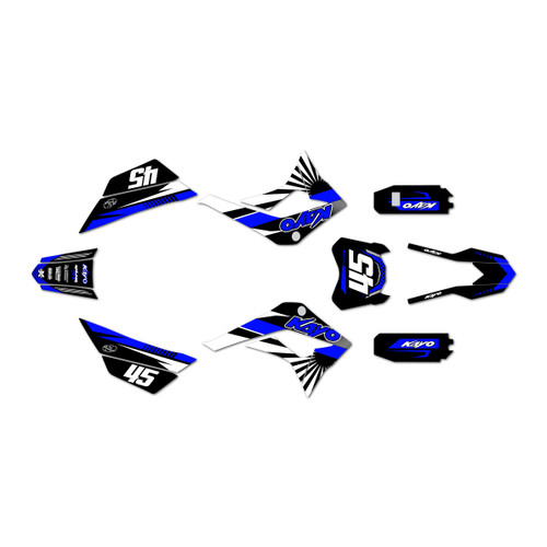 kayo td125 graphics kit 2021-2023 fh series blue
