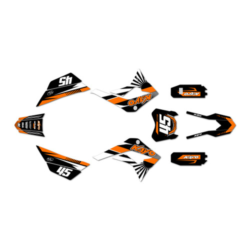 kayo td125 graphics kit 2021-2023 fh series orange
