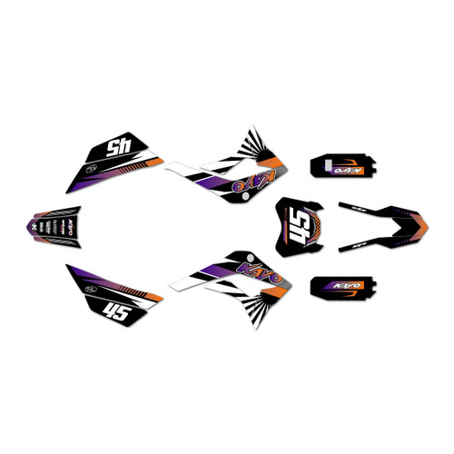 kayo td125 graphics kit 2021-2023 fh series purple