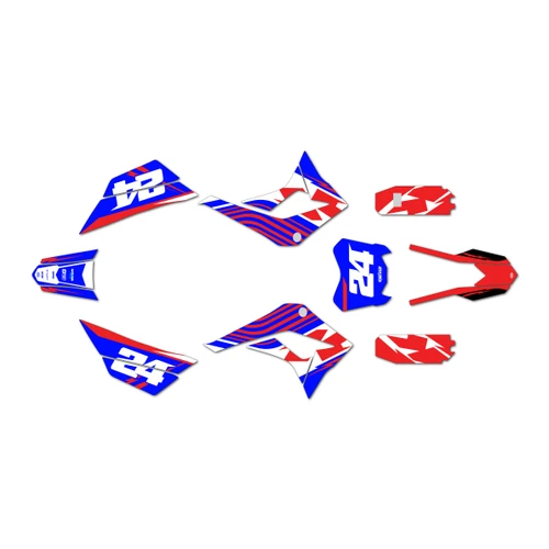 kayo td125 graphics kit 2021-2023 jawbreaker series red