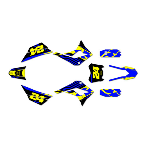 kayo td125 graphics kit 2021-2023 jawbreaker series blue