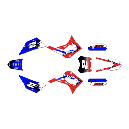 kayo td125 graphics kit 2021-2023 razor series red