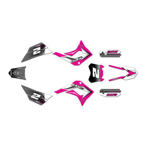 kayo td125 graphics kit 2021-2023 razor series magenta