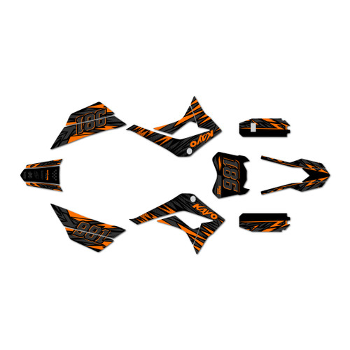 kayo td125 graphics kit 2021-2023 twitch series orange