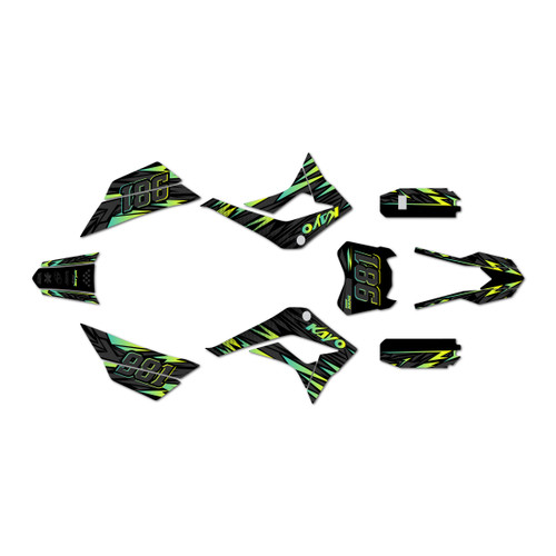 kayo td125 graphics kit 2021-2023 twitch series green