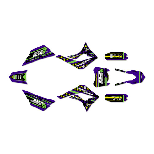 kayo td125 graphics kit 2021-2026 warrior series purple