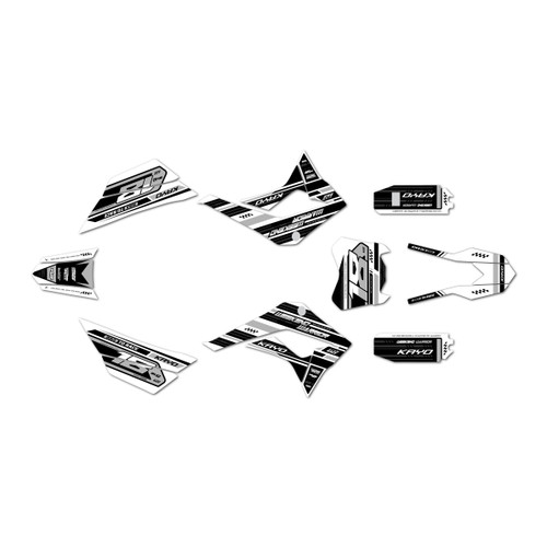 kayo td125 graphics kit 2021-2023 warrior series white