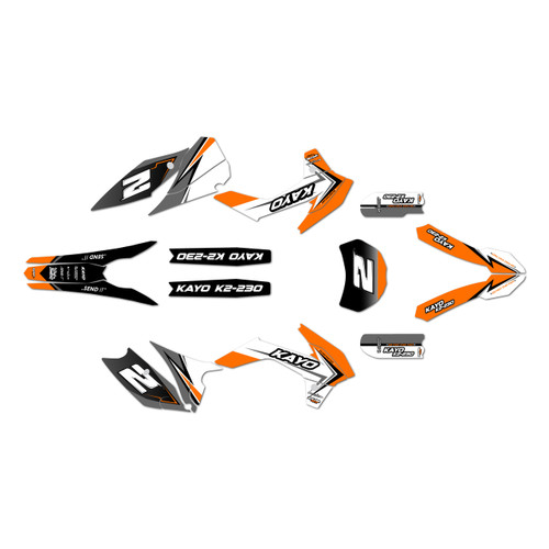 kayo k2-230 graphics kit 2021-2026 razor series orange