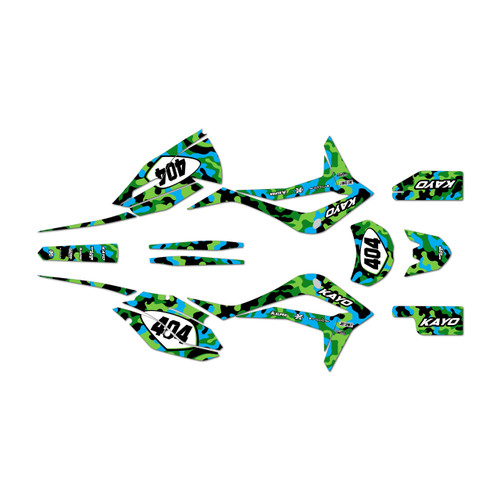 kayo k4-250 graphics kit 2021-2026 invasion series green