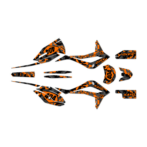 kayo k4-250 graphics kit 2021-2026 invasion series orange-shift