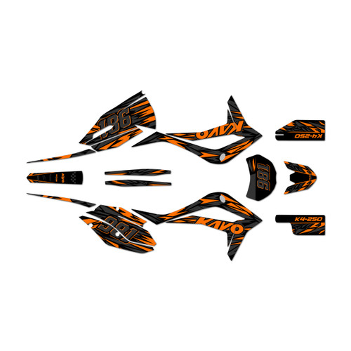 kayo k4-250 graphics kit 2021-2026 twitch series orange