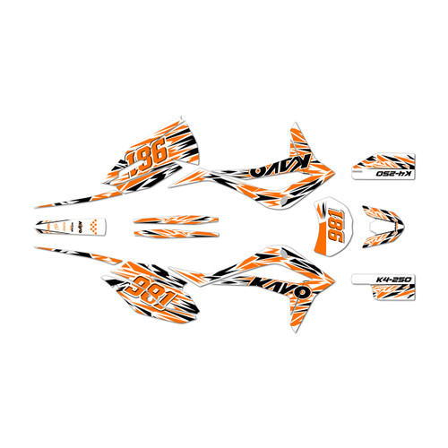 kayo k4-250 graphics kit 2021-2026 twitch series orange-shift