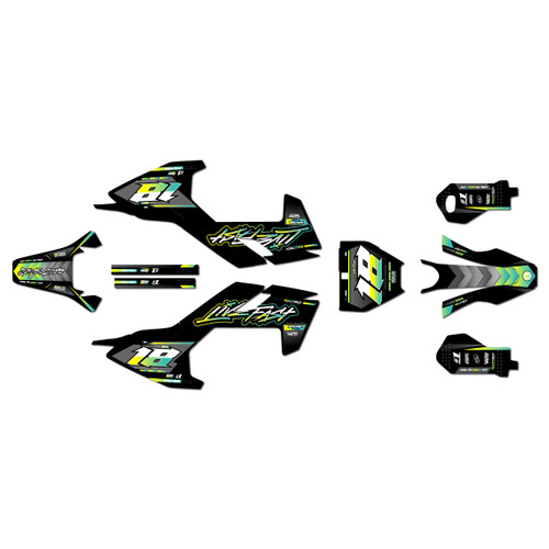 husqvarna ee3 graphics kit 2023-2026 rebel series lime