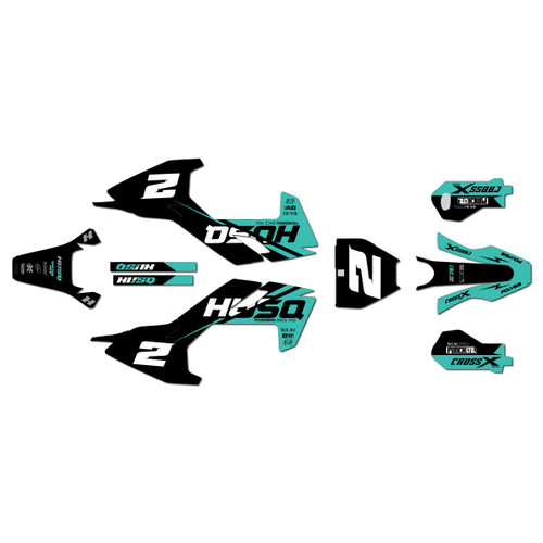 husqvarna ee3 graphics kit 2023-2026 splinter series teal