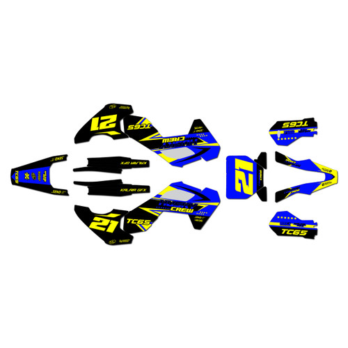 husqvarna tc65 graphics kit 2024-2026 crew series yellow