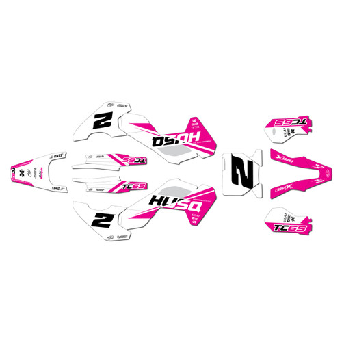 husqvarna tc65 graphics kit 2024-2026 hinge series magenta-shift