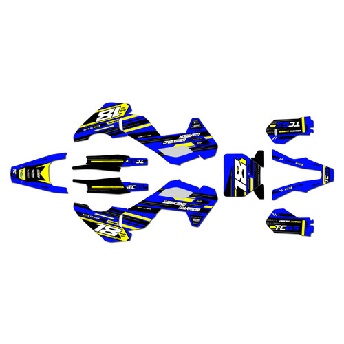 husqvarna tc65 graphics kit 2024-2026 warrior series blue