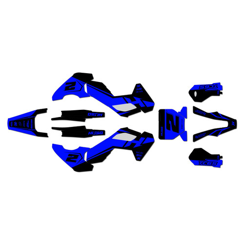 husqvarna tc65 graphics kit 2024-2026 wicked series blue-shift