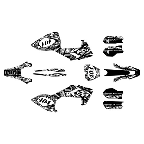 husqvarna tc85 graphics kit 2018-2022 shatter series white