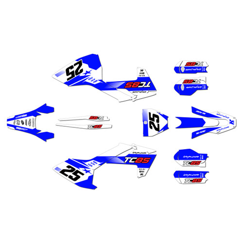husqvarna tc85 graphics kit 2023-2024 swift series blue