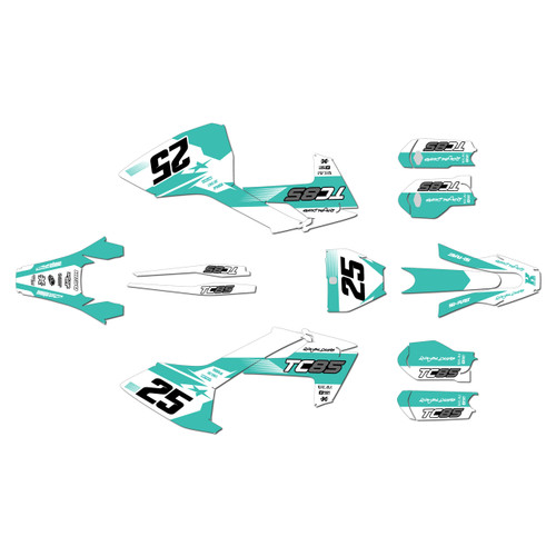 husqvarna tc85 graphics kit 2023-2024 swift series teal