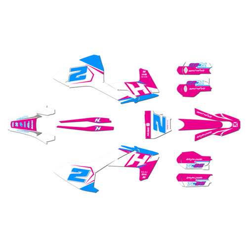 husqvarna tc85 graphics kit 2018-2022 wicked series magenta