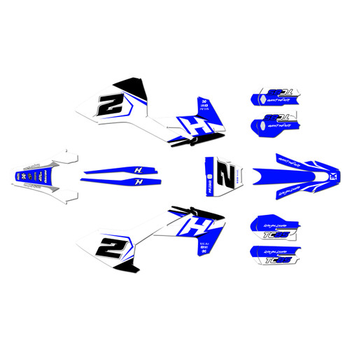 husqvarna tc85 graphics kit 2023-2024 wicked series blue