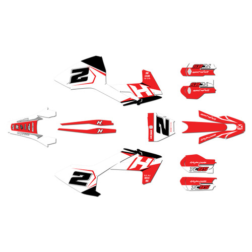 husqvarna tc85 graphics kit 2023-2024 wicked series red