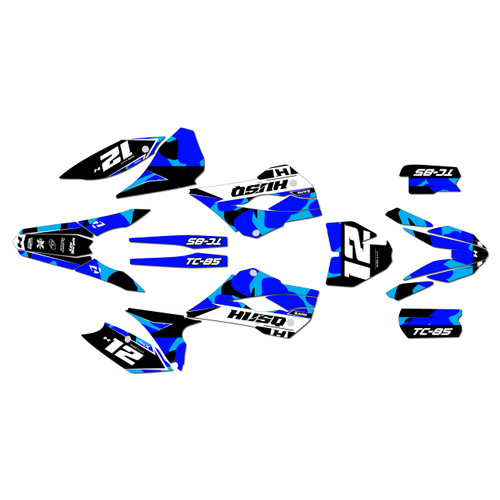 husqvarna tc85 graphics kit 2014 splash series blue