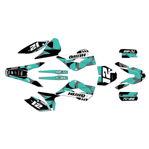 husqvarna tc85 graphics kit 2014 splash series teal
