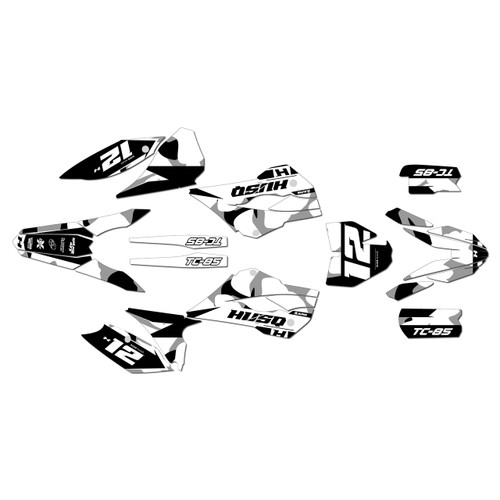 husqvarna tc85 graphics kit 2015-2017 splash series white