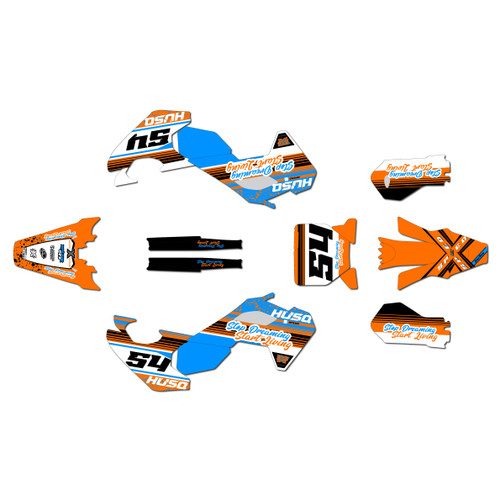 husqvarna tc50 graphics kit 2024-2026 split series orange